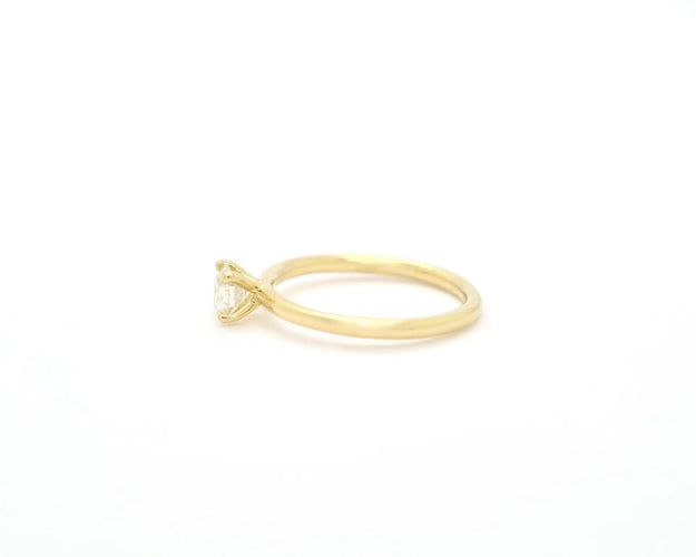 Bague 54 Bague solitaire - Diamant 0,51 ct en or jaune 14 kt 58 Facettes 12121