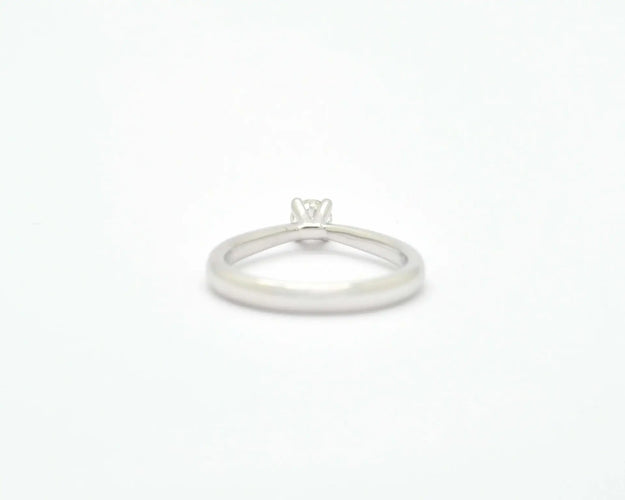 Bague 52 Bague solitaire en or blanc 18 carats avec diamant 0,25 ct 58 Facettes 9676
