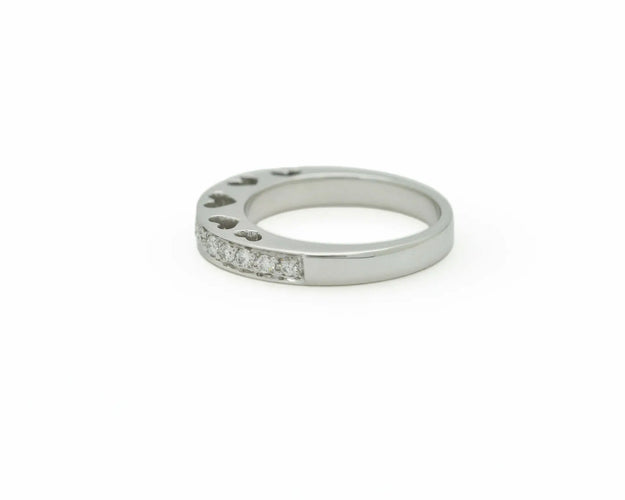 Bague Bague rivière en or blanc 18 kt avec diamants 0,43 ct 58 Facettes 7277
