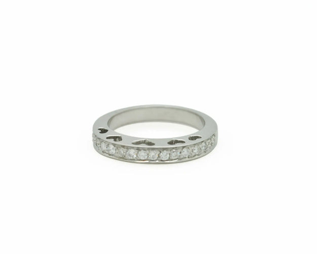 Bague Bague rivière en or blanc 18 kt avec diamants 0,43 ct 58 Facettes 7277