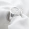 Bague Bague chevalière pavée de diamants en or blanc 18 kt 58 Facettes 7242