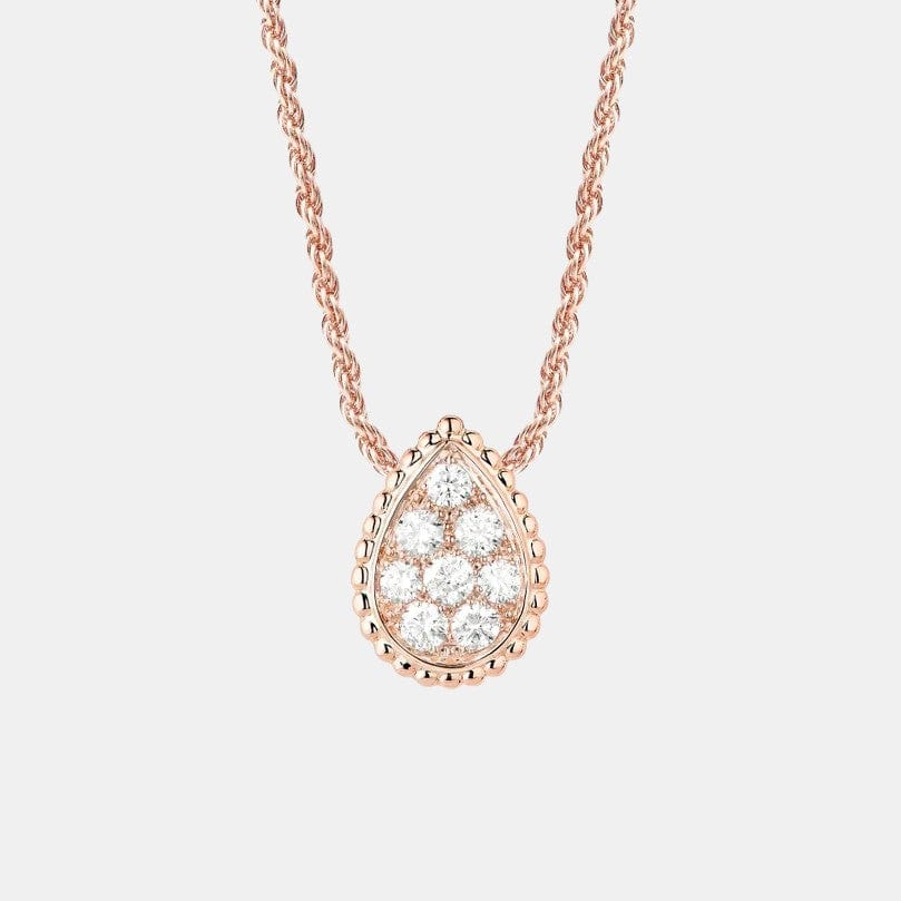 Pendentif Serpent Bohème S Motif Or rose Diamant 0.33ct