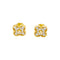 Boucles d'oreilles Van Cleef & Arpels Alhambra - Puces d’oreilles en or jaune et diamants 58 Facettes 35308