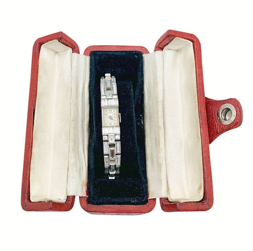 Montre Montre Art Déco en platine et diamants. 58 Facettes 31489