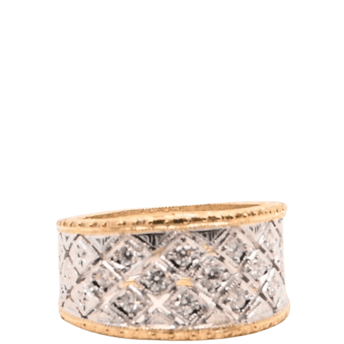 Bague 54 Bague diamants 0,340 carat or bicolore 58 Facettes