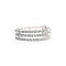 Bague 50 Messika Gatsby - Bague 3 rangs en or blanc et diamants 58 Facettes 35330