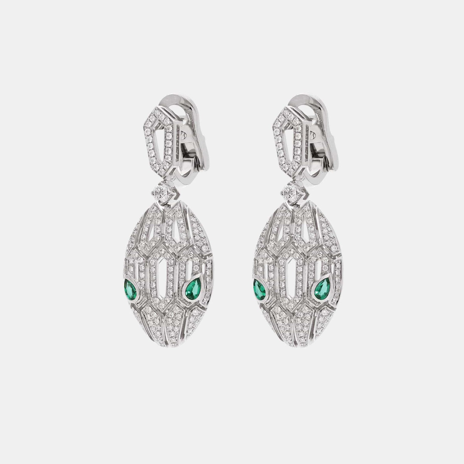 Boucles d'oreilles Serpenti Or blanc Mixte