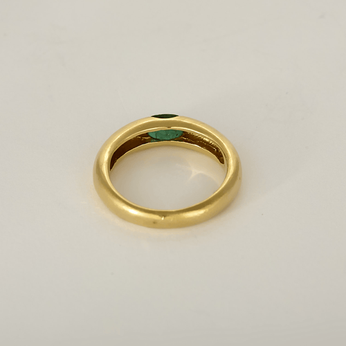 Bague 51.5 Bague jonc en or jaune et émeraude : 0,40 carat 58 Facettes DV32960-1