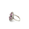 Bague 56 Art déco - Bague en or blanc saphirs roses 58 Facettes 50454