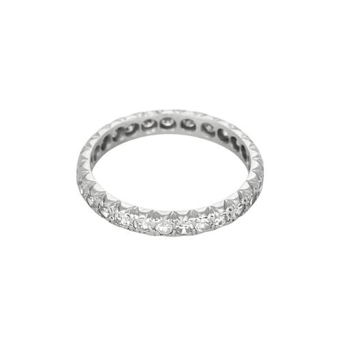 Bague 50 Alliance américaine en platine, diamants : 1,35 carat 58 Facettes DV0176-7