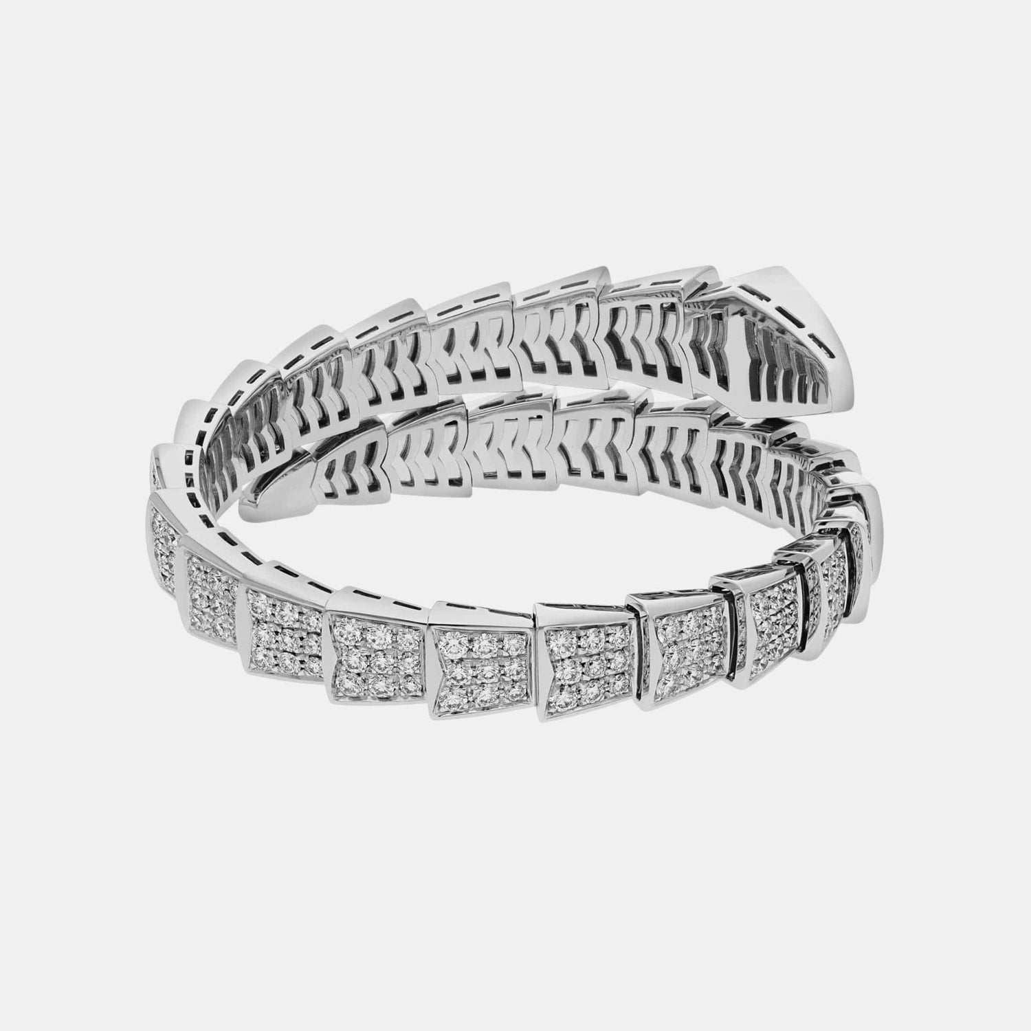 Bracelet Serpenti Viper Or blanc Diamant 8.35ct