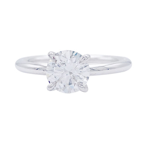 Bague 53 Bague solitaire en or blanc 750 sertie d’un diamant 1,11 ct 58 Facettes 32514