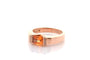 Bague 55 Bague vintage saphir orange et diamants en or 18k 58 Facettes 27347