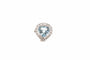 Bague 52 Bague en platine avec aigue-marine et diamants 58 Facettes 24749