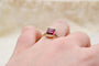 Bague 52 Bague Art déco pierre rouge en or jaune et or blanc 58 Facettes 3886