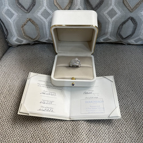 Bague 52 Bague Boucheron Animaux Nanook lOurs en or gris 18K - 5,04 cts de diamants - 2021 58 Facettes FB09646