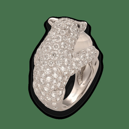Bague 52 Bague Boucheron Animaux Nanook lOurs en or gris 18K - 5,04 cts de diamants - 2021 58 Facettes FB09646
