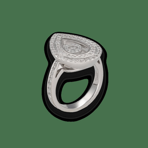 Bague 51 Bague Chopard Happy Diamonds – Or Gris 18k – 0.80 ct Diamants – Vers 2000 – Taille 51 58 Facettes FB10795