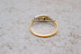 Bague 52 Bague jonc demi-alliance en or jaune et or blanc 18 carats et diamants 58 Facettes 3802