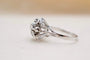 Bague 58 Bague florale en or blanc 18 carats et diamants 58 Facettes 3684