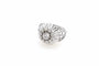 Bague 56 Bague dôme rétro en or blanc 18k et diamants 58 Facettes 23794 DV