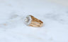 Bague 58.5 Bague cocktail cible en or rose 18k et platine et diamants 2,40 cts 58 Facettes
