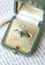 Bague 54 Bague de fiançailles aigrette en or jaune 18kt et platine, émeraude et diamants 58 Facettes