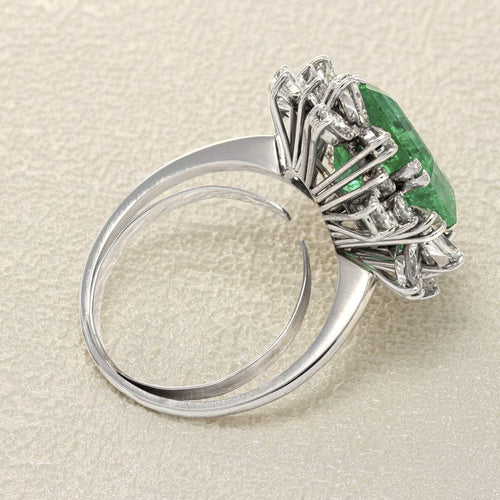 Bague Bague Emeraude Colombie et Diamants 58 Facettes OC-61300090