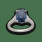 Bague 53 Bague en or gris 18K avec saphir de Siam 5,72 ct et diamants 58 Facettes FB09849-FB09792