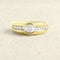 Bague 51 Bague jonc bombée en or jaune 750 et diamants 58 Facettes OC-61E00511