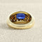 Bague 50 Bague jonc dôme en or jaune 750 avec saphir coussin et diamants 58 Facettes OC-61100174