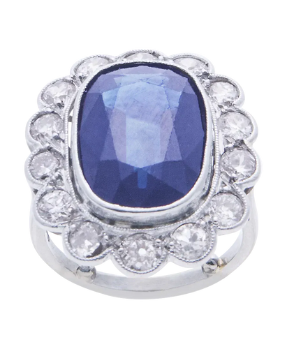 Bague 43 Shiny Marguerite - Bague marguerite en or blanc saphir de Ceylan et diamants 58 Facettes BO200038/SHINYMARGUERITE
