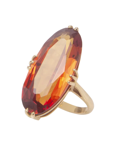 Bague 45 Ocre Marquise - Bague solitaire en or rose 18 carats et citrine 58 Facettes BO200022/OCREMARQUISE
