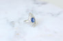 Bague 58 Bague marquise Art Déco en platine, saphir de Ceylan et diamants 58 Facettes