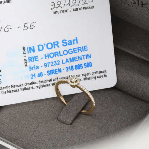 Bague 56 Messika Joy XS - Bague en or jaune 18 carats et diamants 0,20 ct 58 Facettes FB10992