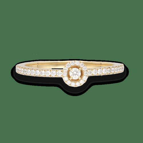 Bague 56 Messika Joy XS - Bague en or jaune 18 carats et diamants 0,20 ct 58 Facettes FB10992