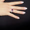 Bague 54 Bague en or blanc 18 carats avec rubis et diamants 58 Facettes 61200005