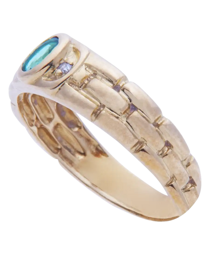 Bague 54 Brique Émeraude - Bague jarretière en or jaune 18K, émeraude et diamants 58 Facettes BO200192/BRIQUEEMERAUDE