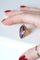 Bague 54 Bague marquise cocktail en or jaune 18kt et améthyste 58 Facettes