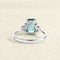 Bague 54 Bague en or gris 18 carats avec émeraude et diamants 58 Facettes 61300072