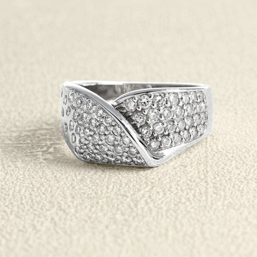 Bague 58 Bague en or gris 18 carats et diamants naturels 58 Facettes 61E00491