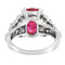 Bague Bague Or Gris, Rubis Non Chauffé et Diamants 58 Facettes OC-61200080
