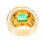 Bague 54 Bague en or jaune avec émeraude de Colombie et diamants 58 Facettes 61300079