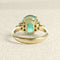 Bague 55 Bague en or jaune 18 carats avec émeraude et diamants 58 Facettes 61600013