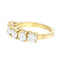 Bague 51 Bague demi-alliance en or jaune 750 et diamants 58 Facettes 60300017
