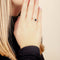 Bague 54 Bague en or jaune 18 carats avec saphir de Siam et diamants 58 Facettes OC-61100175