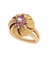 Bague 52 Palmier Fleuri - Bague Art nouveau en or jaune rubis, saphirs roses et perle 58 Facettes BO210508/PALMIERFLEURI