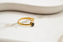 Bague 55 Bague décor ailé en or jaune 18k et saphir 58 Facettes 3804