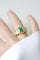 Bague 55.5 Bague vintage émeraude colombienne en or jaune 18k et diamants rubis 58 Facettes