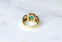 Bague 55.5 Bague vintage émeraude colombienne en or jaune 18k et diamants rubis 58 Facettes
